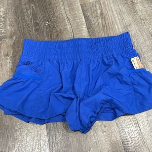 Free people athletic shorts, electric cobalt, size Large